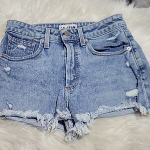 Le Jean Women's 0 (25) High Rise Adele Denim Shorts